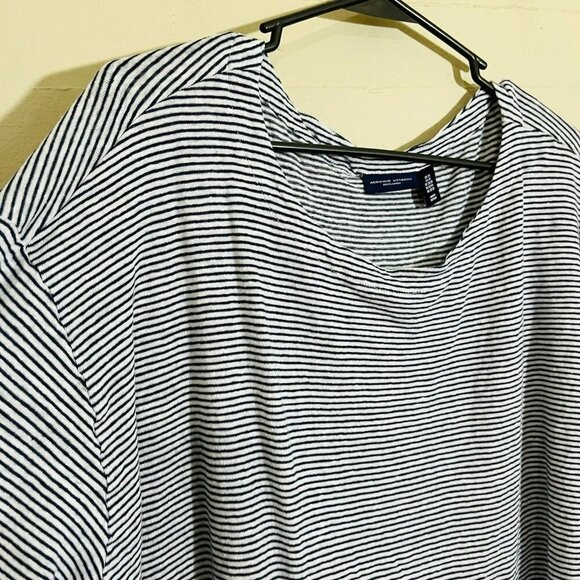 Adrienne Vittadini Striped 100% Linen Blouse SZ 3x - Picture 3 of 6